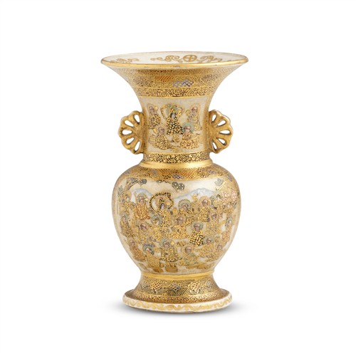 1092 · A VERY FINE JAPANESE SATSUMA VASE, MIZAN MARK, MEIJI PERIOD (1868 - 1912)