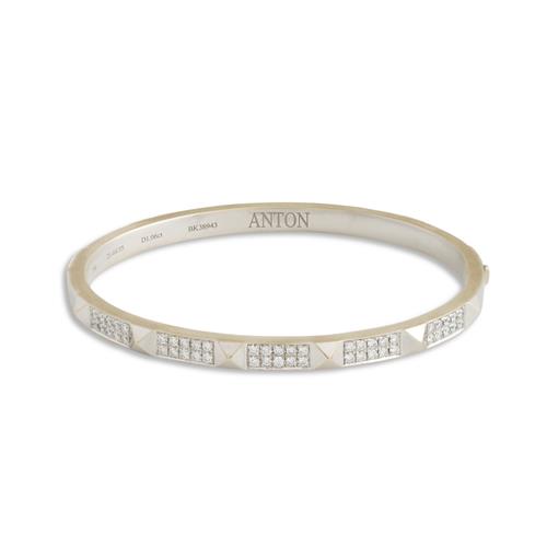 Anton, 18ct White Gold And Diamond Bangle