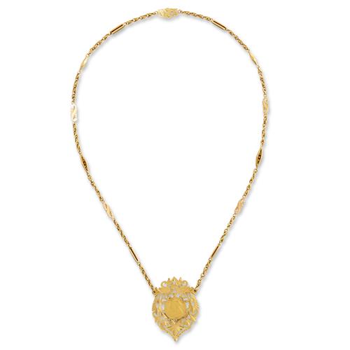 A Gold Coin Pendant Necklace