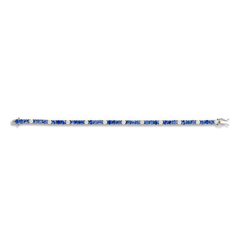18ct White Gold, Sapphire And Diamond Bracelet