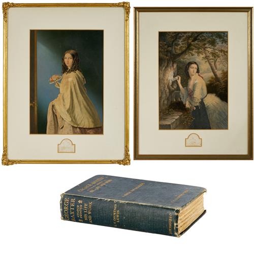49 · TWO 19TH CENTURY BAXTER PRINTS AND A CLOTHBOUND BOOK ON GEORGE BAXTER