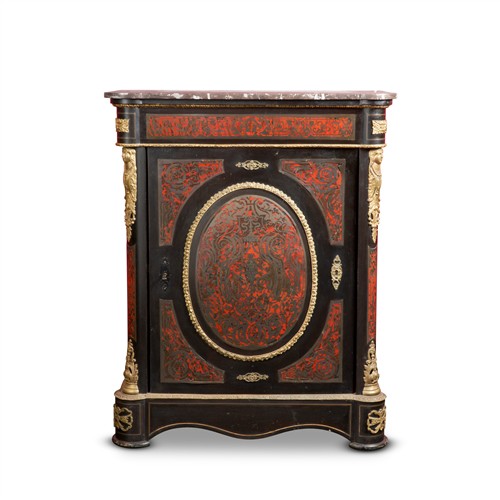 A NAPOLEON III PIER CABINET IN BOULLE MANNER Third quarter 19th century Please see important information below regarding collection...