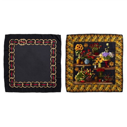 82 · GUCCI, DUO OF SILK SCARVES