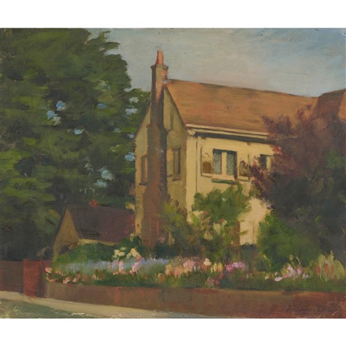 63 · AILEEN DENT (1890-1978) Spring Garden 1940 oil on canvas laid on board 37 x 45cm