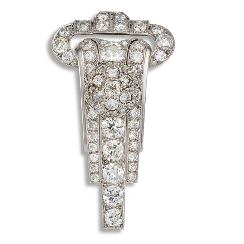 Art Deco Diamond Pendant/Clip