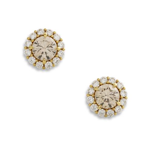 93 · 18CT GOLD AND DIAMOND EARRINGS