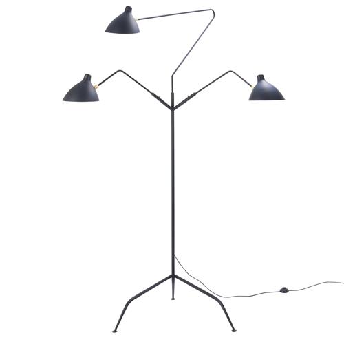 Serge Mouille Three Arm Floor Lamp