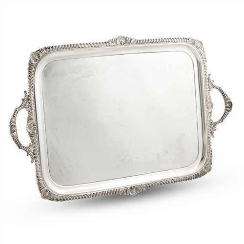 37 · A LARGE EDWARDIAN STERLING SILVER TRAY Atkin Brothers, Sheffield, 1905