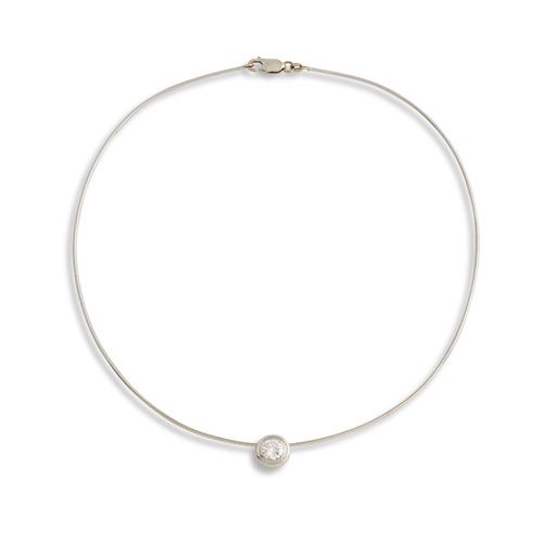 18ct White Gold And Diamond Pendant