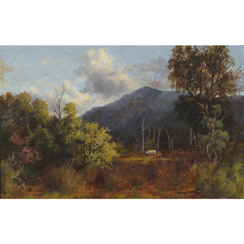 54 · ELIZABETH (LILY) DE CRILLON BERTHON (1863-1946) (Landscape) 1889 oil on canvas 34.5 x 54.5cm