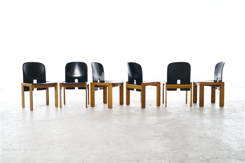 15 · AFRA & TOBIA SCARPA SET OF SIX '121' DINING CHAIRS FOR CASSINA