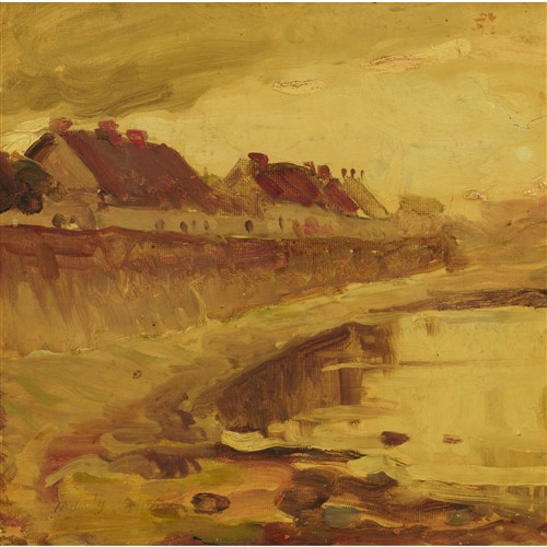 JOSEPHINE MUNTZ-ADAMS (1862-1949) (Hertfordshire, England) c.1893 oil canvas laid on board 22 x 23cm