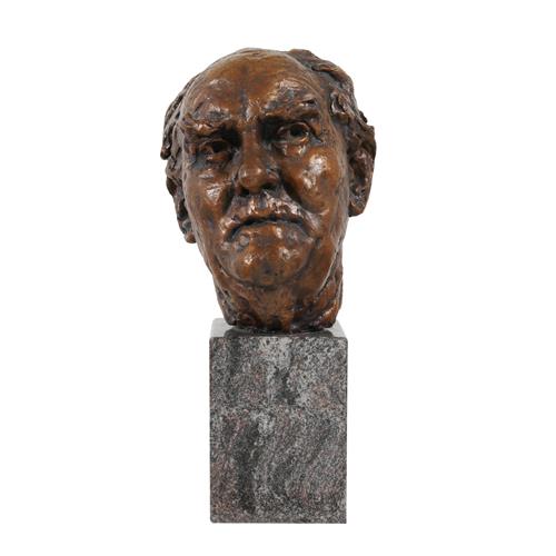 16 · JOHN STUART DOWIE (1915-2008) Bust of Sir Hans Heysen bronze with marble base 28 x 21 x 26cm; 45cm (height, including base)