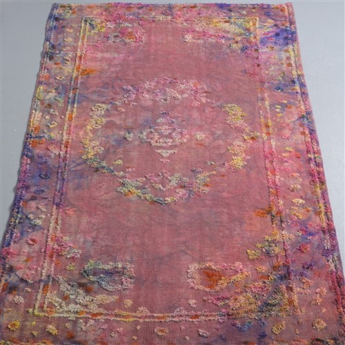 A Handknotted Overdyed Woollen Rug (274l X 182w Cm)