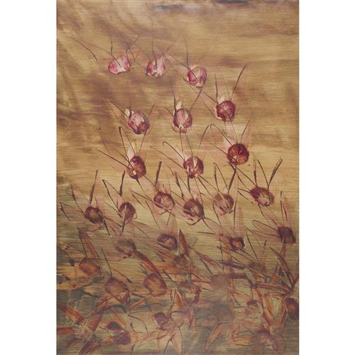 SIDNEY NOLAN (1917-1992) (Wildflowers) 1986 mixed media on gloss paper 52 x 76 cm