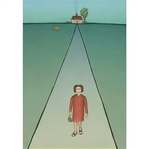 81 · LIDIA GROBLICKA (1933-2012) Untitled 1972 oil on board 47 x 33cm