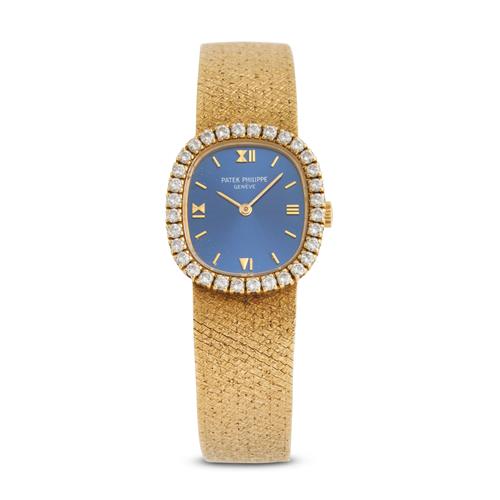 Patek Philippe Ref 4134/1 A Lady'S 18ct Gold And Diamond-Set Bracelet Watch Sold 1973