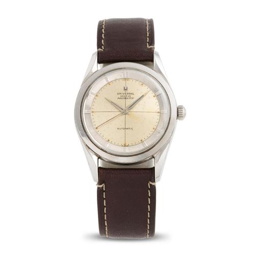 Universal Geneve Polerouter A Stainless Steel Wrist Watch Circa 1960
