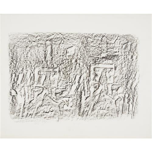 10 · SIDNEY NOLAN (1917-1992) (Kelly Gang) c.1958 crayon rubbing on paper 52.5 x 63.5 cm