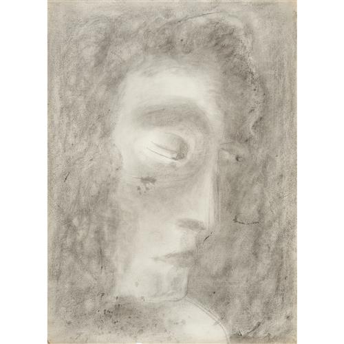 16 · SIDNEY NOLAN (1917-1992) (Woman) c.1958 charcoal on paper 78.5 x 57.5cm