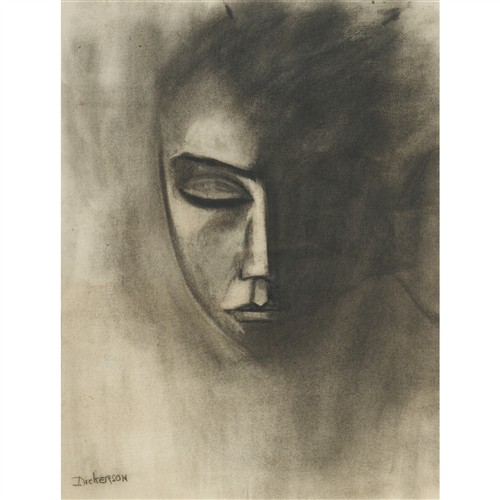 ROBERT DICKERSON (1924-2015) Untitled c.1962 charcoal on paper 66 x 50cm (88 x 70cm framed)
