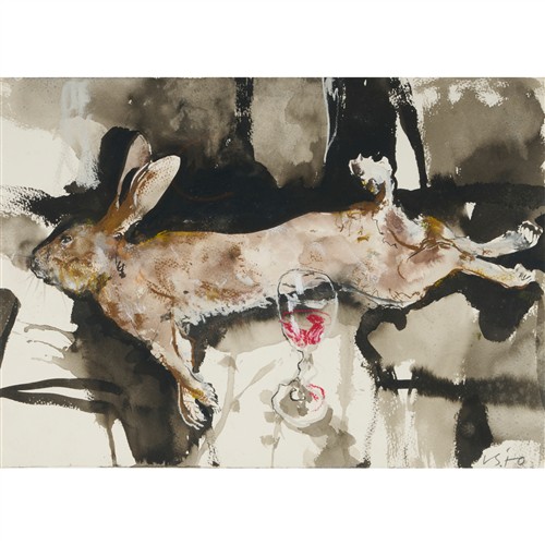 LUKE SCIBERRAS (born 1975) Untitled 2010 gouache on paper 39 x 55.5cm (57 x 72cm framed)