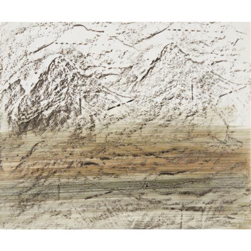 22 · SIDNEY NOLAN (1917-1992) (Heads of Mules at Gallipoli) c.1958 mixed media and crayon rubbing on paper 25.5 x 30.5cm