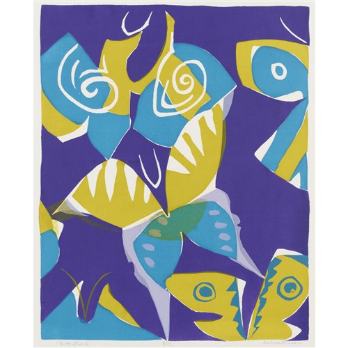 BARBARA BRASH (1925-1998) Butterflies III c.1971 screenprint, ed. 8/12 51 x 41cm (image)