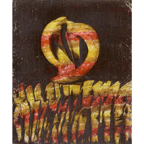 26 · SIDNEY NOLAN (1917-1992) (Oceania) c.1970 mixed media on paper 30.5 x 25.5cm