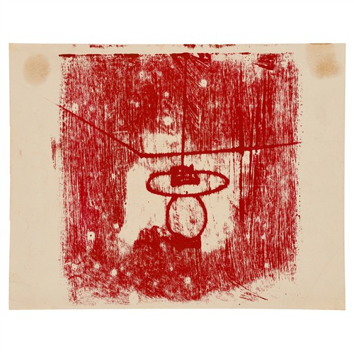 2 · SIDNEY NOLAN (1917-1992) (Lantern, Kelly Series) c.1947 transfer drawing on paper 25 x 31.5cm