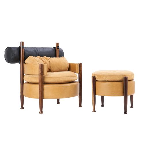 33 · SERGIO RODRIGUES 'VIVI' ARMCHAIR AND OTTOMAN