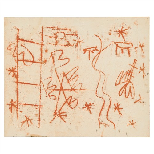 4 · SIDNEY NOLAN (1917-1992) (Face and stars, St Kilda) c.1940 transfer drawing on paper 35.5 x 43cm