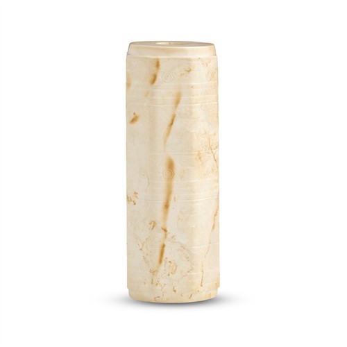 1067 · A CHINESE CALCIFIED JADE CONG