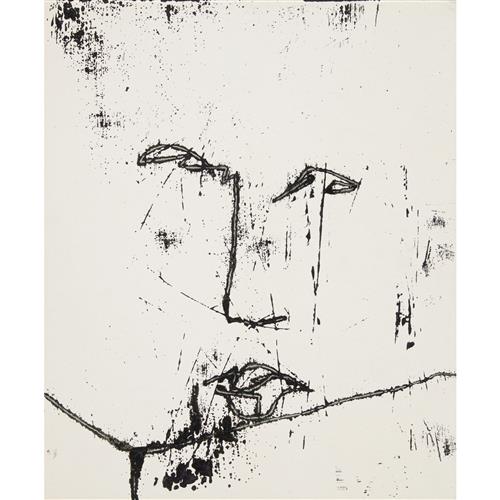 31 · SIDNEY NOLAN (1917-1992) Rilke Self Portrait: Lowell Imitations (no.100) 1965 transfer drawing 30.5 x 25.5cm