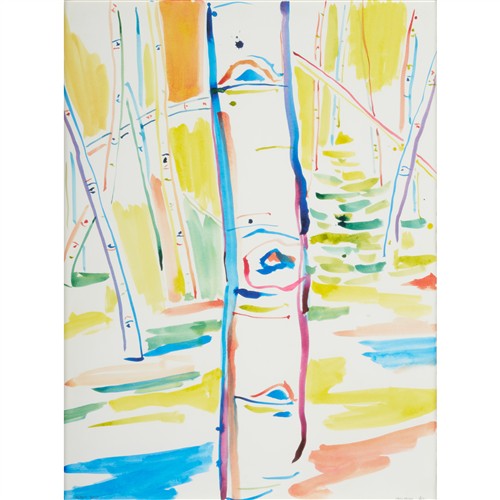 PAUL DAVIES (born 1979) Aspen I 2015 ink on paper 76 x 57.5cm (83 x 63cm framed)