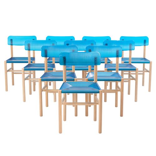 Jasper Morrison Ten 'Trattoria' Chairs For Magis