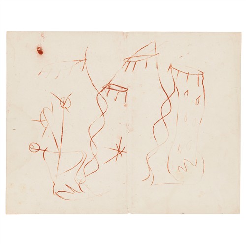 SIDNEY NOLAN (1917-1992) (Weeping Face, St Kilda) c.1940 transfer drawing on paper 44.5 x 57.5cm