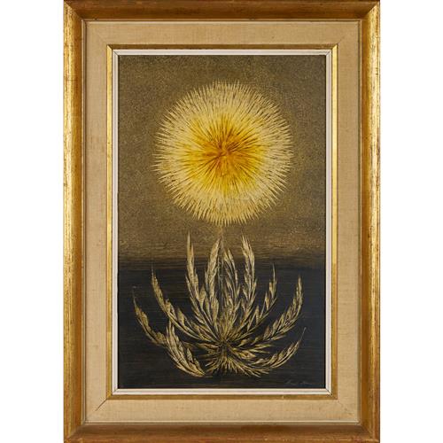5 · PAUL JONES (1921-1997) Dandelion oil on board 40 x 25cm (53 x 38cm framed)