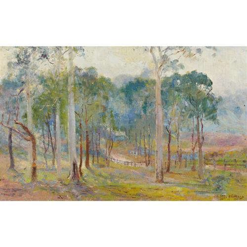 4 · WALTER WITHERS (1854-1914) (Eltham Landscape) oil on canvas on panel 34 x 54.5cm