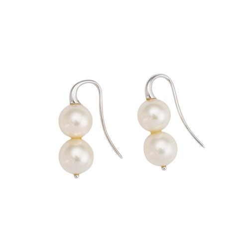 65 · PAIR OF DOUBLE PEARL EARRINGS
