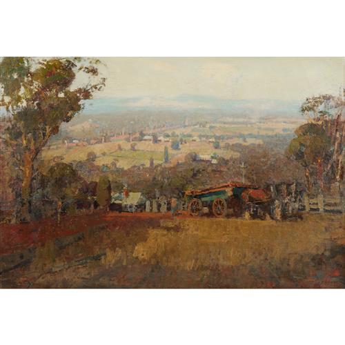 12 · WILLIAM DUNN KNOX (1880-1945) View from Abbots Lookout c.1925 oil on canvas in original John Thallon frame (label verso) 62.5 x 93cm