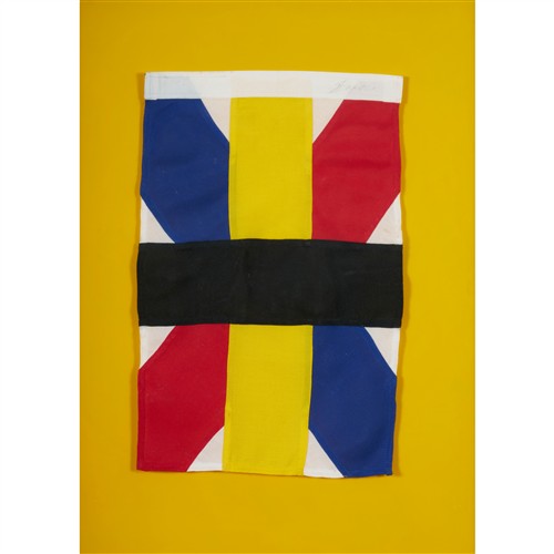ROBERT JACKS (1943-2014) Flag 2000 mixed media 60 x 39cm (92 x 69cm framed)