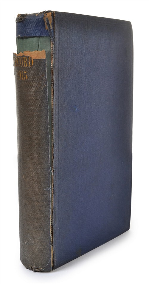 1008 · RARE BOUND EDITIONS OF 'THE FOOTBALL RECORD', 1915