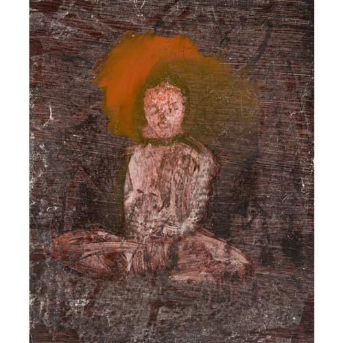 36 · SIDNEY NOLAN (1917-1992) (Seated Figure) c.1967 mixed media on paper 30.5 x 25.5cm