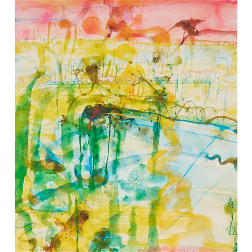 JOHN OLSEN (1928-2023) Sunset at the Lily Pond archival pigment print, A/P 50.5 x 42cm (66 x 61cm framed)