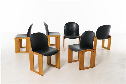91 · AFRA & TOBIA SCARPA SIX 'DIALOGO' CHAIRS FOR B&B ITALIA