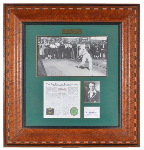 1016 · A SIR DONALD BRANDMAN SIGNED DISPLAY