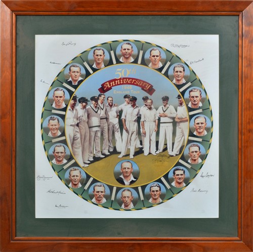 1017 · A 1948 AUSTRALIAN CRICKET TEAM SIGNED DISPLAY