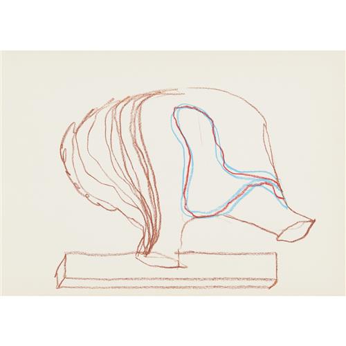 45 · SIDNEY NOLAN (1917-1992) (Organic sculpture) c.1986 crayons on paper 30 x 42cm