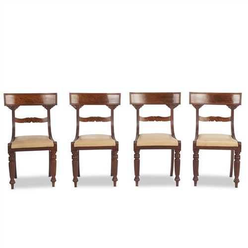 A SET OF EIGHT WILLIAM IV MAHOGANY DINING CHAIRS Mid-1830s